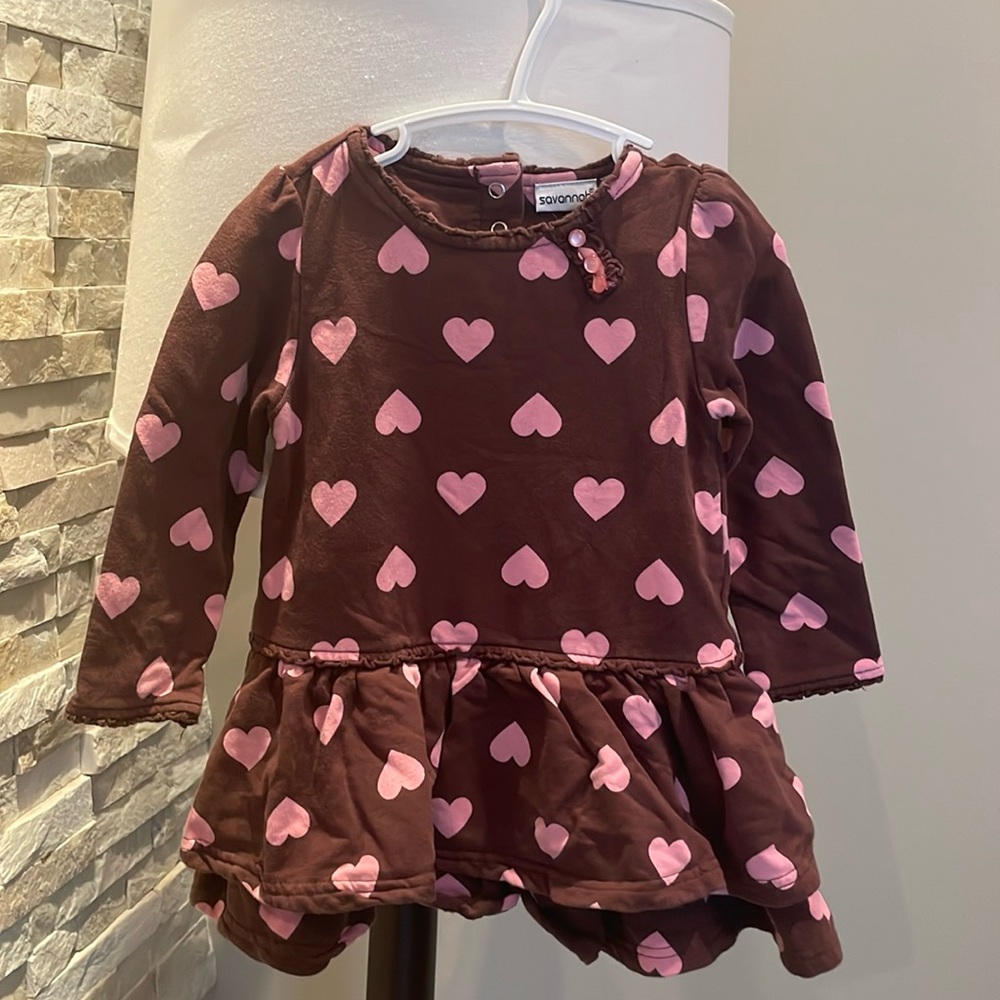 Savannah pink hearts dress